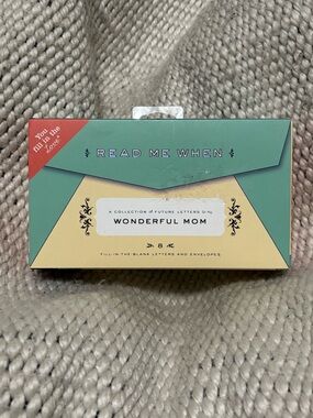 Read Me When: A Collection of Future Letters for Wonderful Mom. Brand new in box
